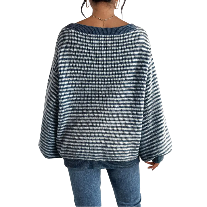 DARWYN™ – Striped Drop-Shoulder Knit Sweater
