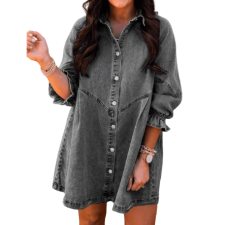 MICHELLE™ – Sophisticated Puff Sleeve Mini Dress