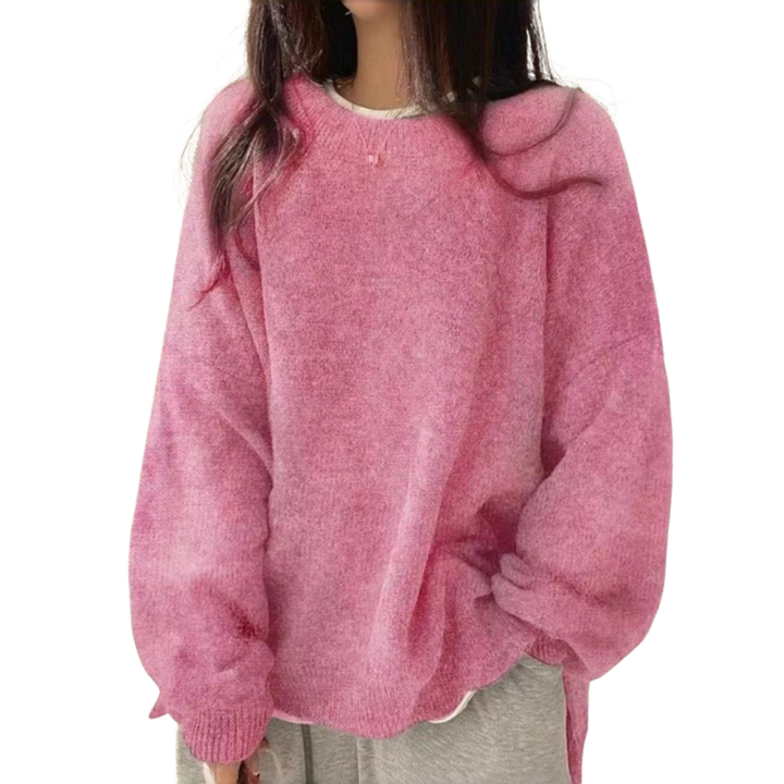 DAGNY™ – Cozy Drop Shoulder Split Hem Sweater