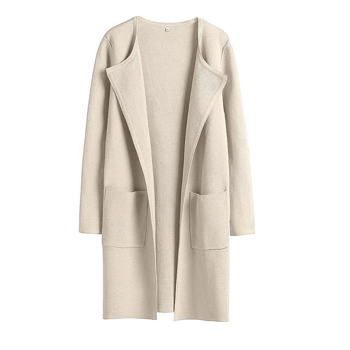 FREJА™ – Cozy Lapel Open-Front Knit Cardigan