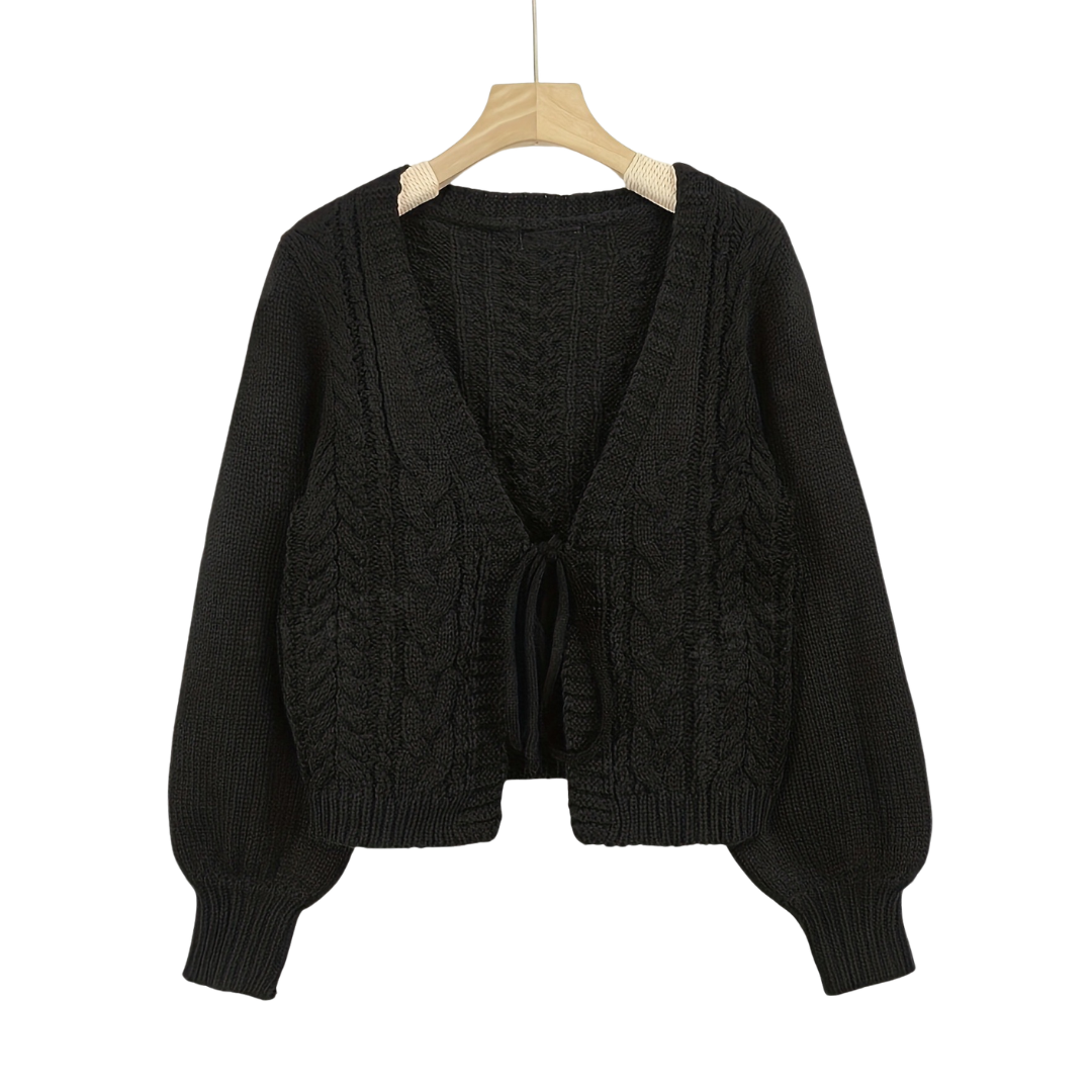 BEXLEY™ – Cozy Cable Knit Tie-Front Cardigan