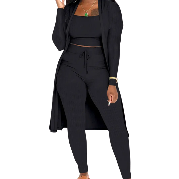 LINDEN™ – Cozy Knit Open Front Co-ord Set