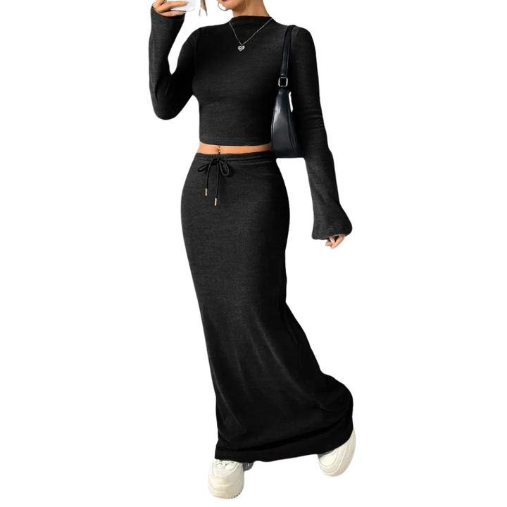 YADIRA™ – Flounce Sleeve Crop & Skirt Set