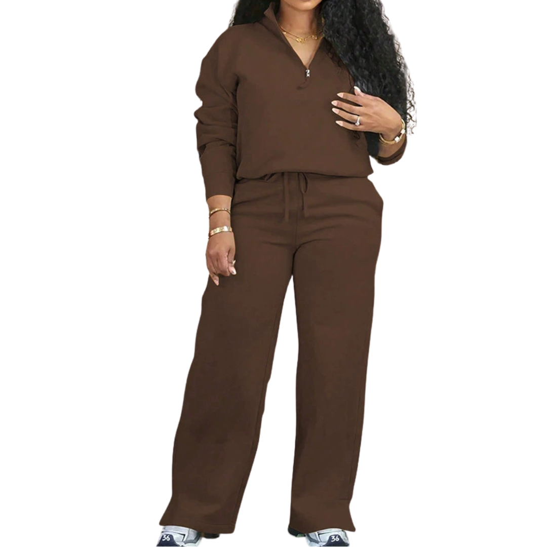 RAEWYN™ – Cozy Zip-Up Sweatshirt Two-Piece Set