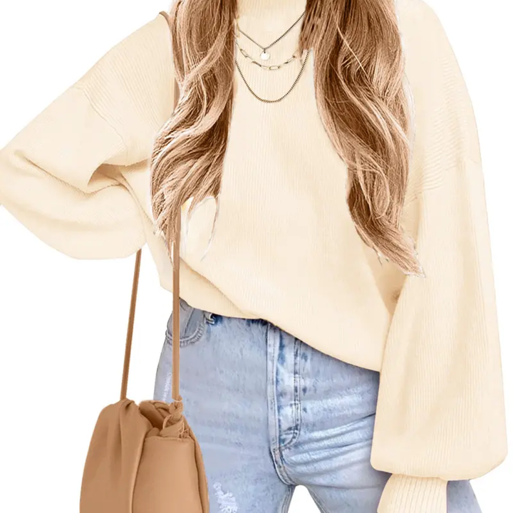 CALYX™ – Cozy Bat-Sleeve Side-Split Sweater