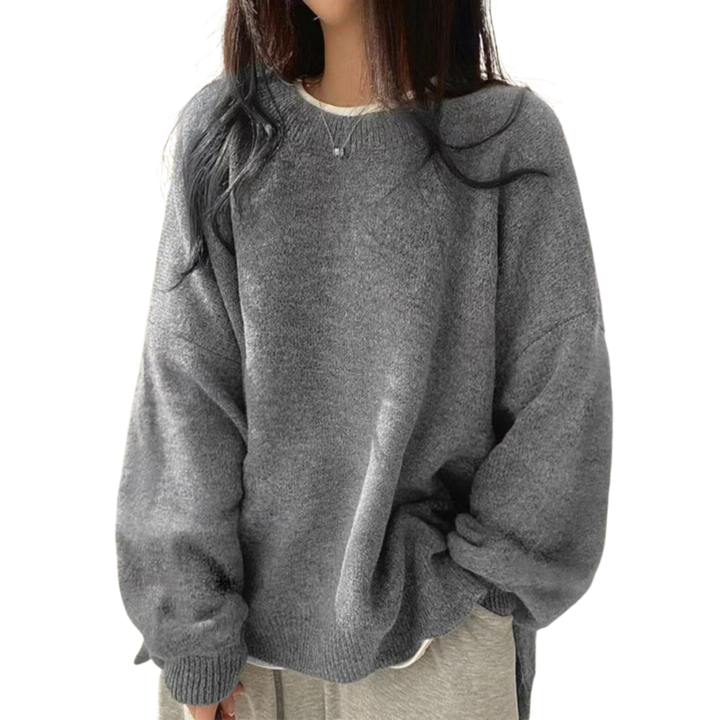 DAGNY™ – Cozy Drop Shoulder Split Hem Sweater