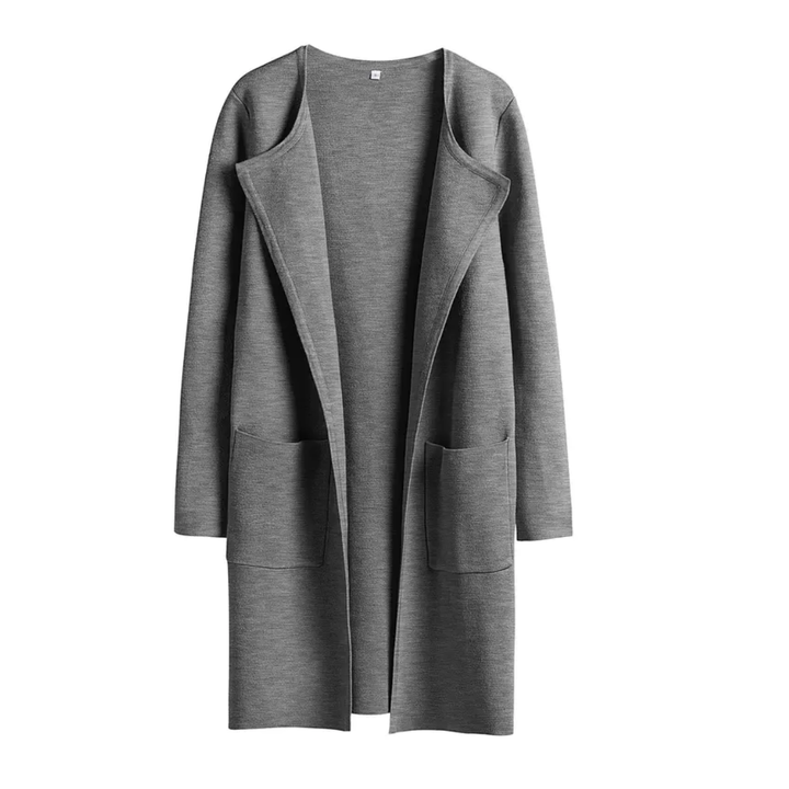 FREJА™ – Cozy Lapel Open-Front Knit Cardigan