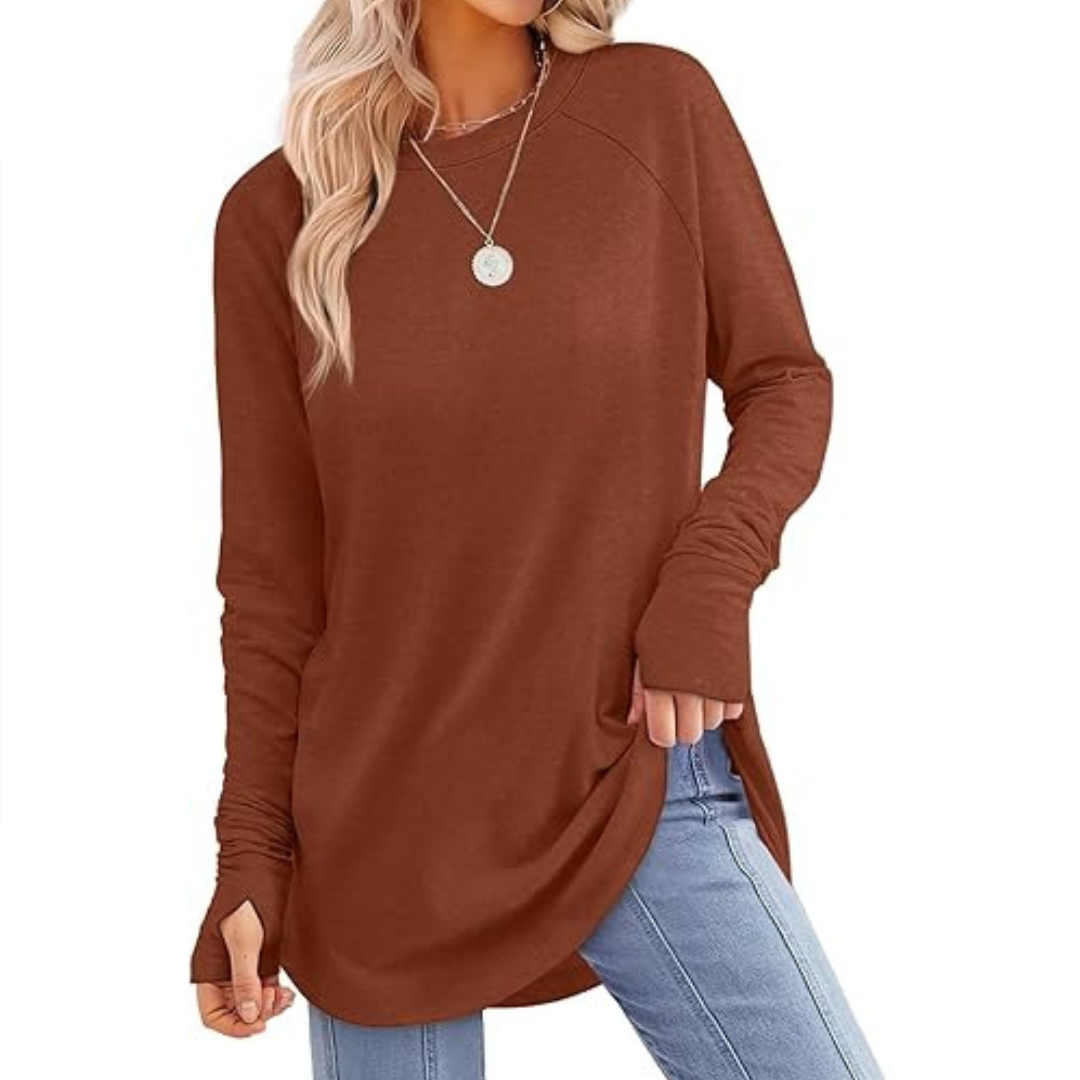 CORINNE™ – Relaxed Thumb Hole Tunic Top