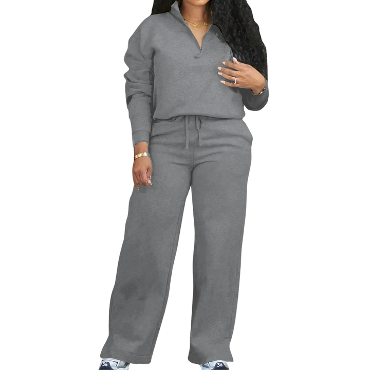 RAEWYN™ – Cozy Zip-Up Sweatshirt Two-Piece Set