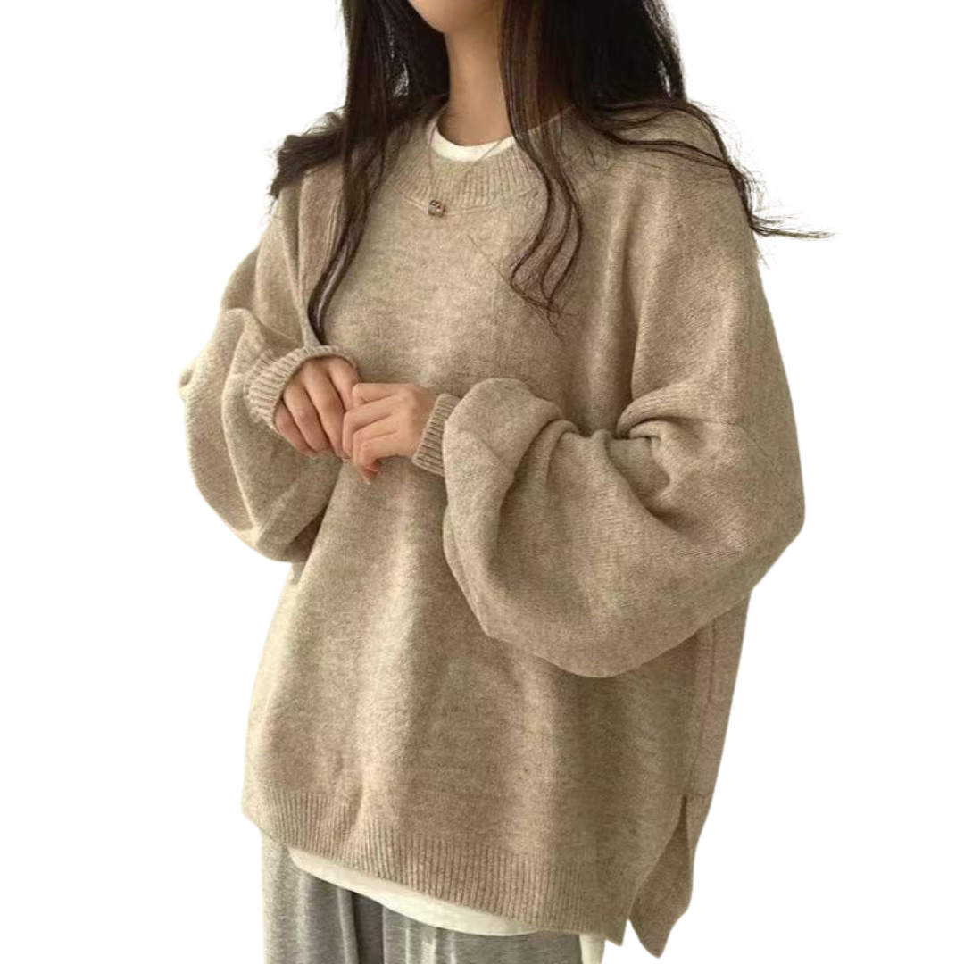 DAGNY™ – Cozy Drop Shoulder Split Hem Sweater