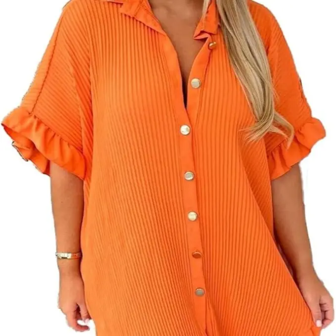 WREN™ – Ruffle Button Shirt Dress