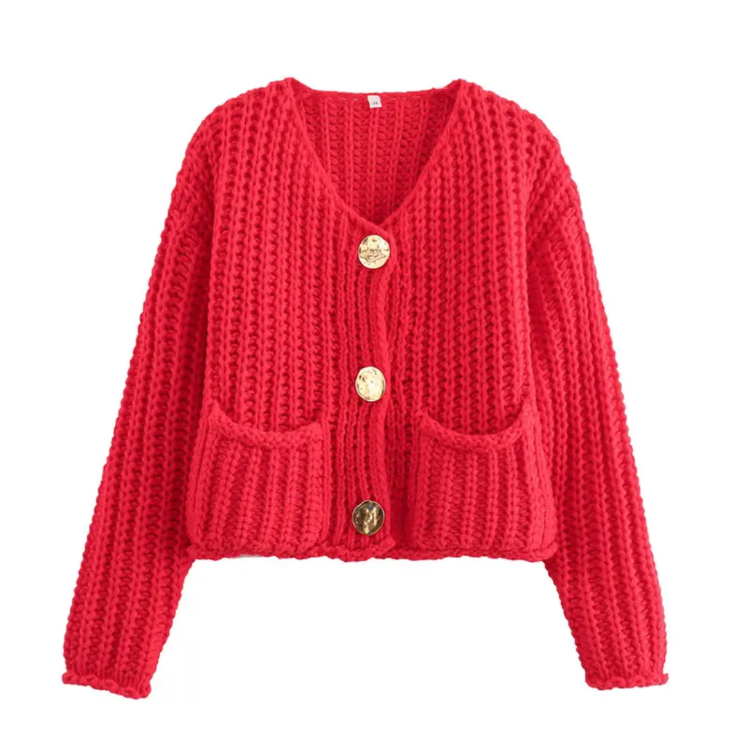 NOLA™ – Cozy Chunky Knit Cropped Cardigan