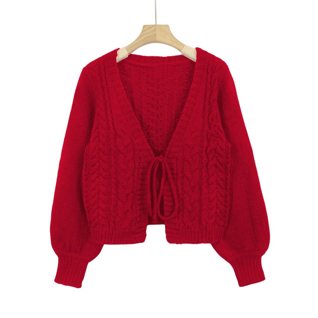 BEXLEY™ – Cozy Cable Knit Tie-Front Cardigan