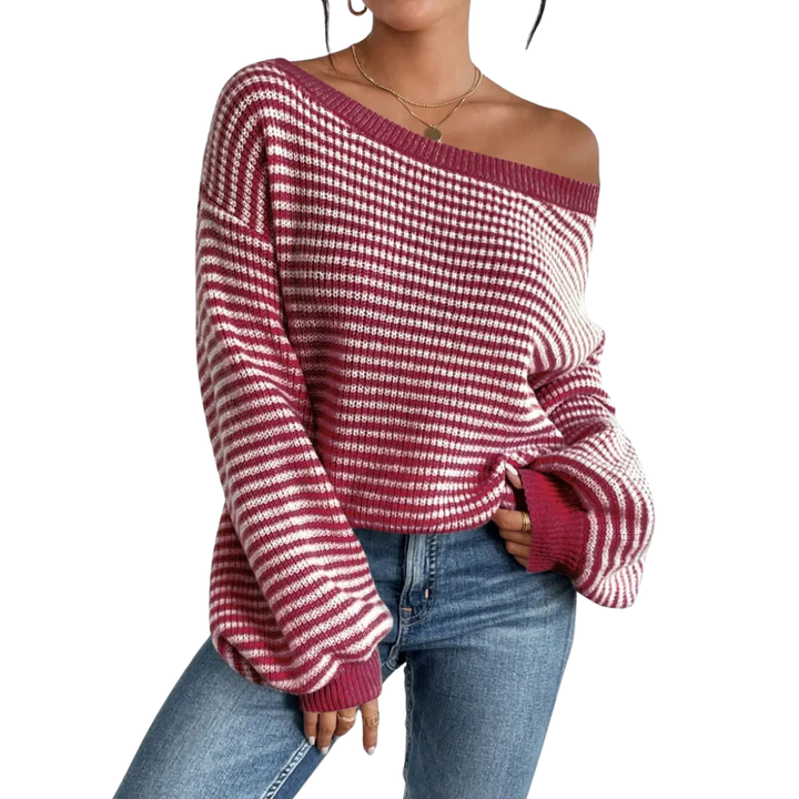 DARWYN™ – Striped Drop-Shoulder Knit Sweater