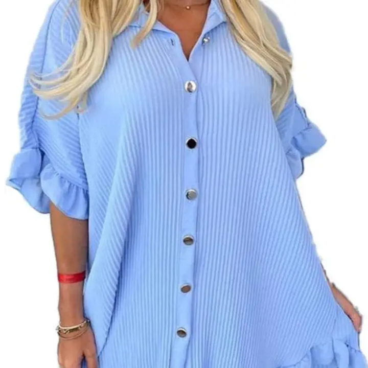 WREN™ – Ruffle Button Shirt Dress