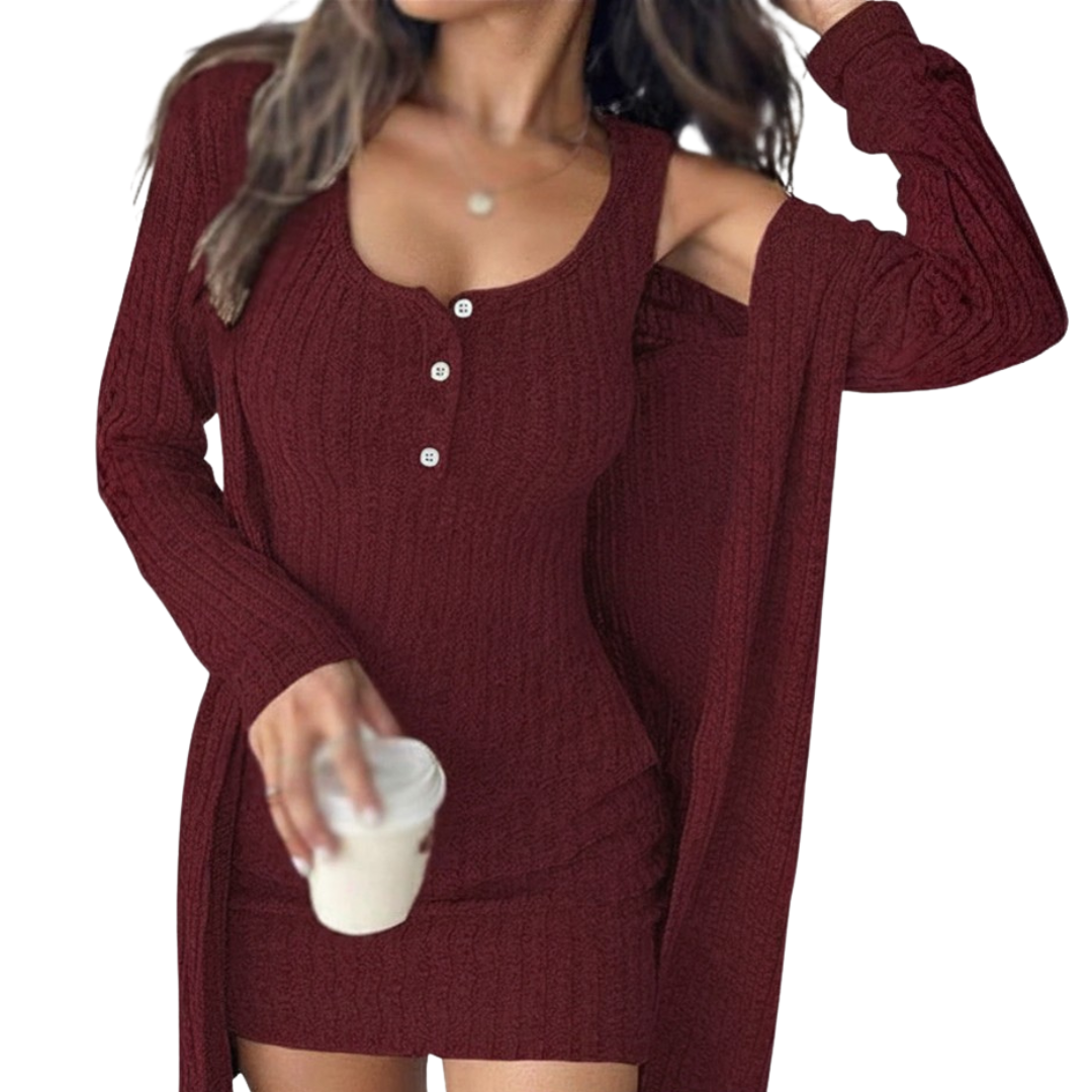 JOWEN™ – Ribbed Knit Cami Dress Set