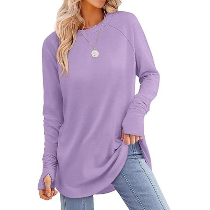 CORINNE™ – Relaxed Thumb Hole Tunic Top